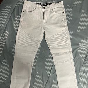 Skinny white jeans